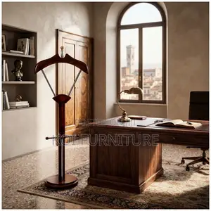 Dressers; Long Executive Office Side Corner Coat Hangers