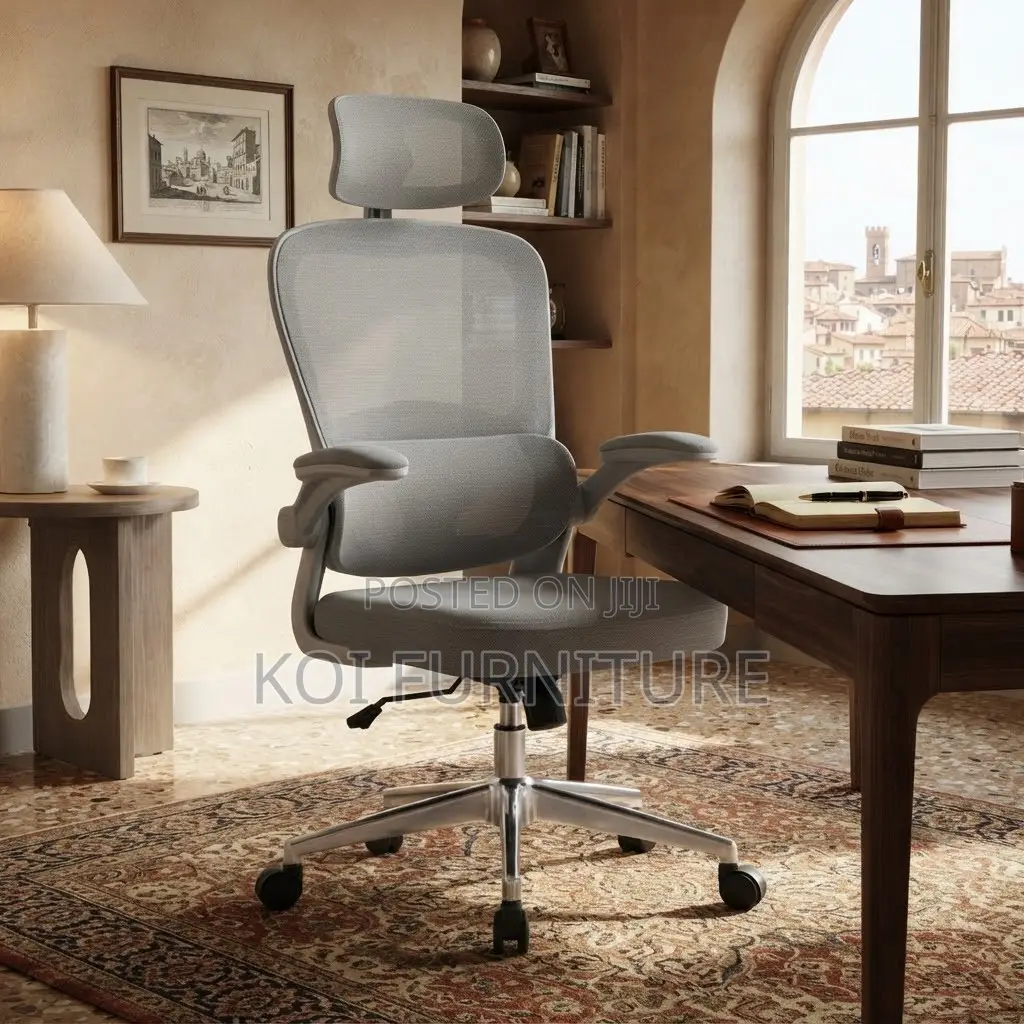 Office Chairs; Orthopedic White Executive Adjustable Office Chair