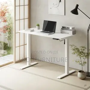 Office Desk; White 1.4 Meters Ergonomic Smart Powered Adjustable Desk
