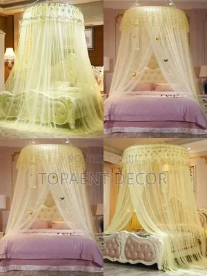 Cream 4x6 Circle Ring Round Mosquito Net