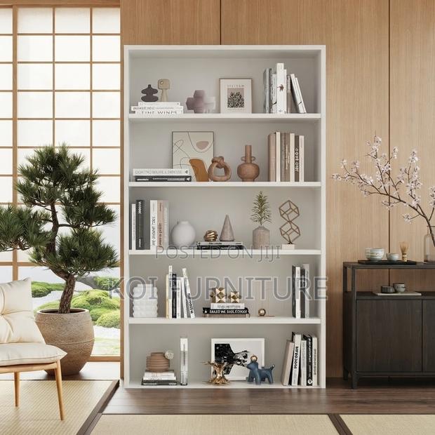 Office Cabinet; White Modern Open Bookshelf - thumbnail 6