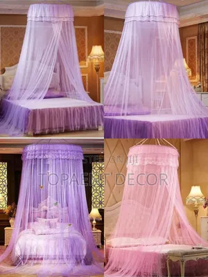 Bed Cover Purple Ring Mosquito Net 4x6