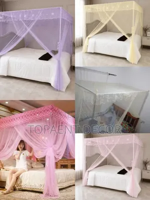 Corner Frame 4 Stand Bed Cover Mosquito Net for All Bed Sizes