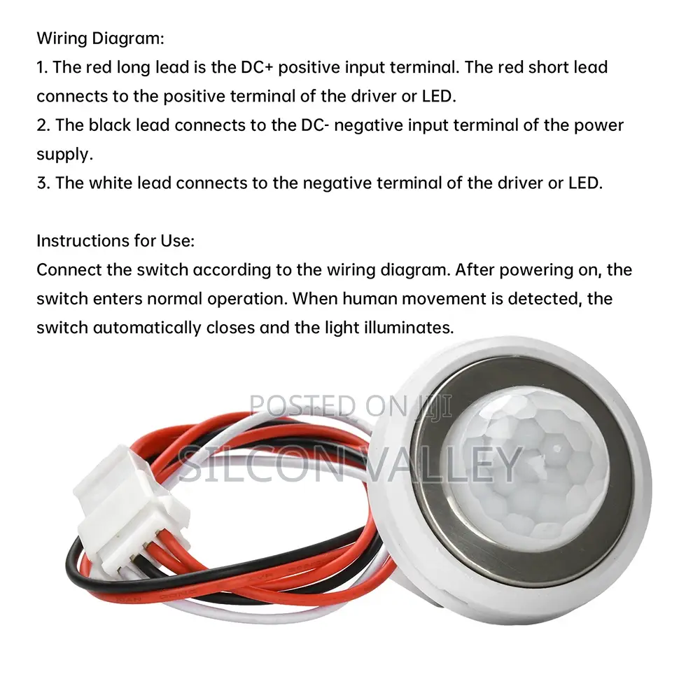 Automatic Sensor Light Switch LED PIR Infrared Motion Sensor