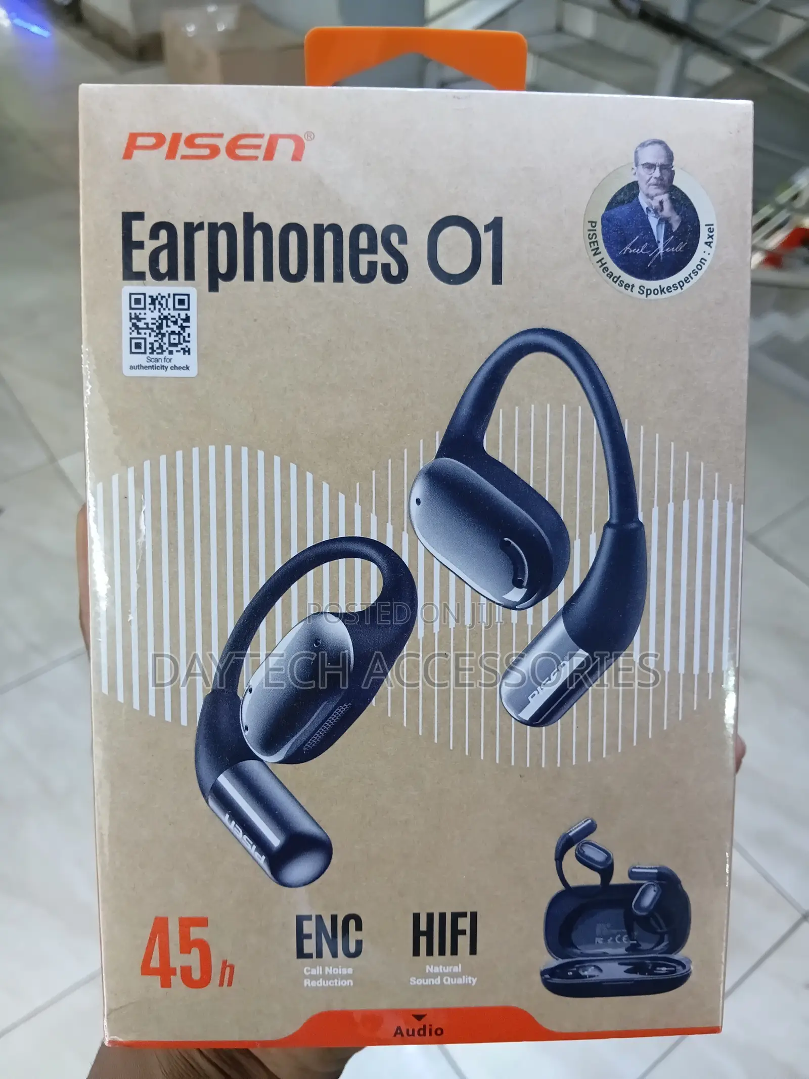 The Pisen Open-Ear Earphones O1 - Black