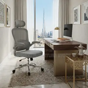 Office Chairs; White Fabricated Executive Orthopedic Chairs