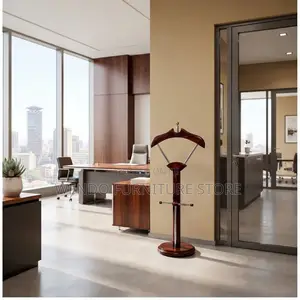 Dressers; Executive Mahogany Office Side Coat Jacket Hangers