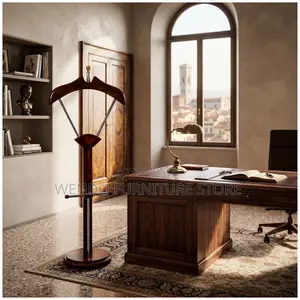 Dressers; Executive Mahogany Office Side Coat Jacket Hangers