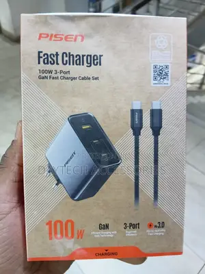 Pisen 160W 4-Port Fast Charger - Black