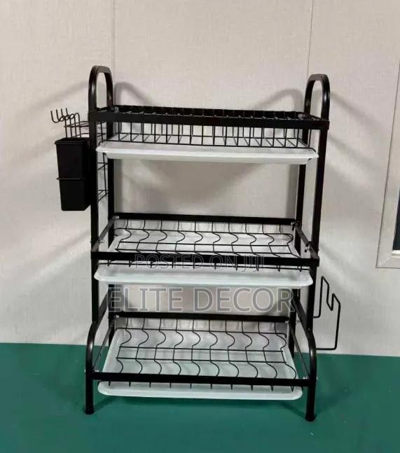 Executive Carbon Black Advanced 3 Layer Dish Rack - main view