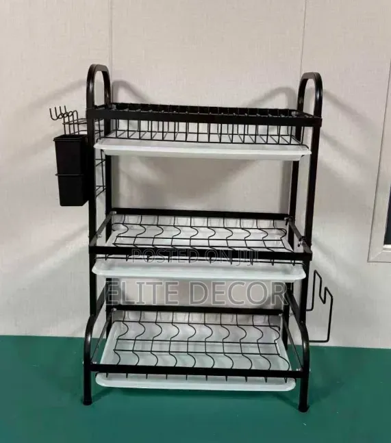 Executive Carbon Black Advanced 3 Layer Dish Rack
