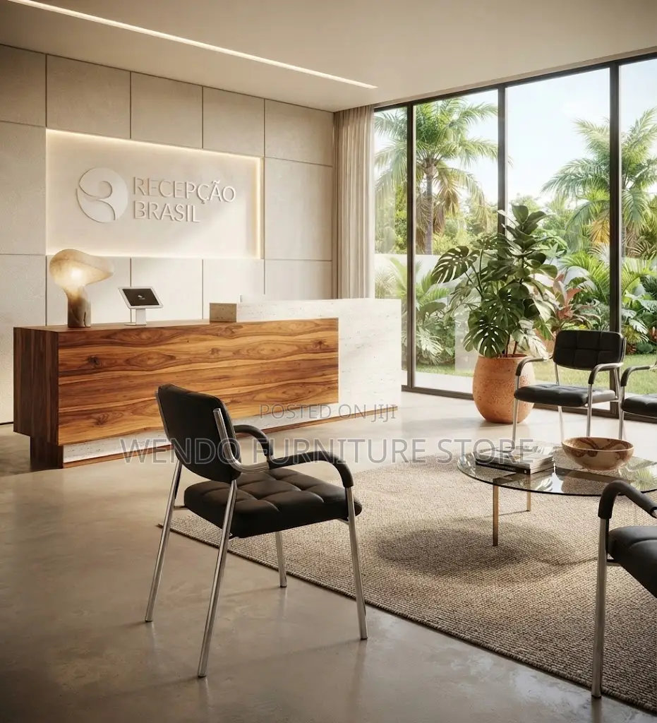 Office Chairs; Armed Black Catalina Leather Office Visitor Seat