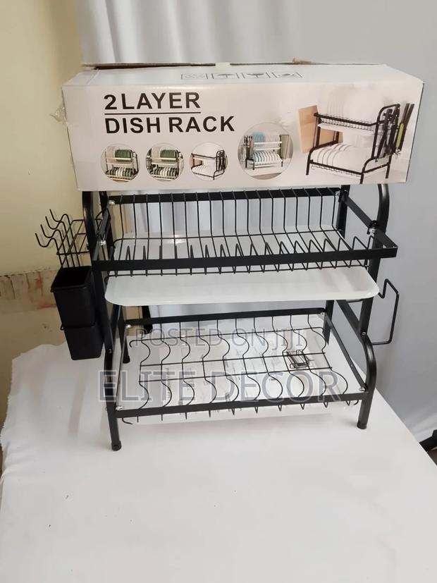 Executive Marble 2-Layer Dish Rack – Stylish & Spacious Kitchen - main view