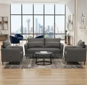 Office Sofa; Executive Five Seaters Gray Modern Sofa Set