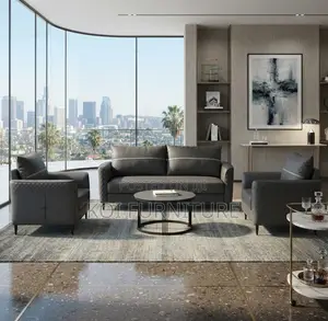 Office Sofa; Executive Five Seaters Gray Modern Sofa Set