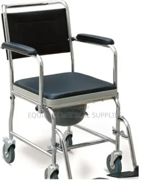 Commode Seat (Has Wheels, Backrest, and Armrest)