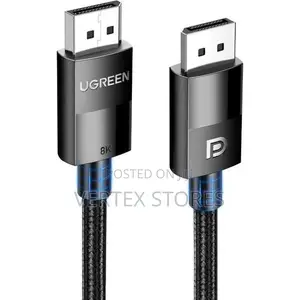 UGREEN DP114 1.4 DP Male to Male Cable 1.5m 8K Round Cable ABS (Black)