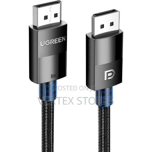 UGREEN DP114 1.4 DP Male to Male Cable 1.5m 8K Round Cable ABS (Black)