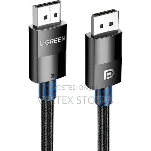 UGREEN DP114 1.4 DP Male to Male Cable 1.5m 8K Round Cable ABS (Black)