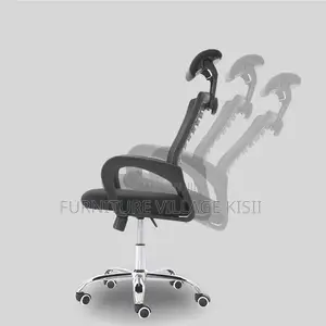 Office Chair ; Black Headrest Mesh Office Chair