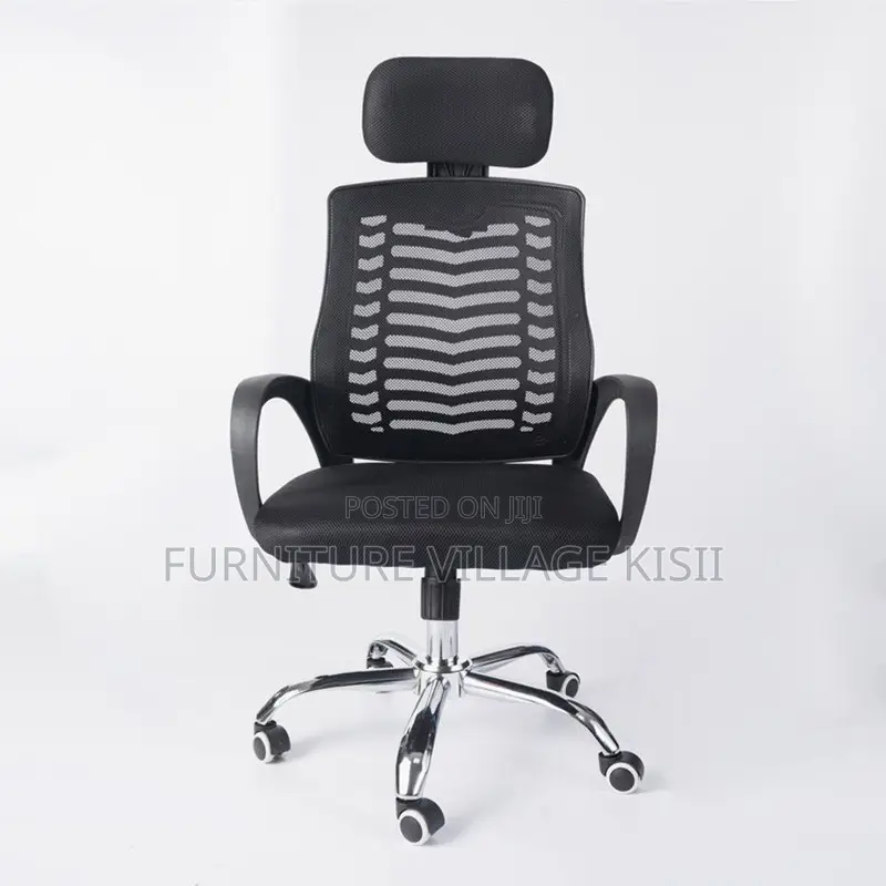 Office Chair ; Black Headrest Mesh Office Chair