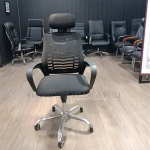Office Chair ; Black Headrest Mesh Office Chair