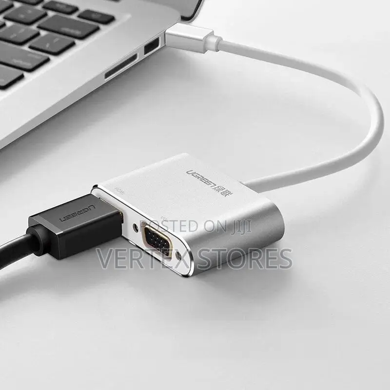 UGREEN MD115 Mini DP to HDMI + VGA Converter -Silver