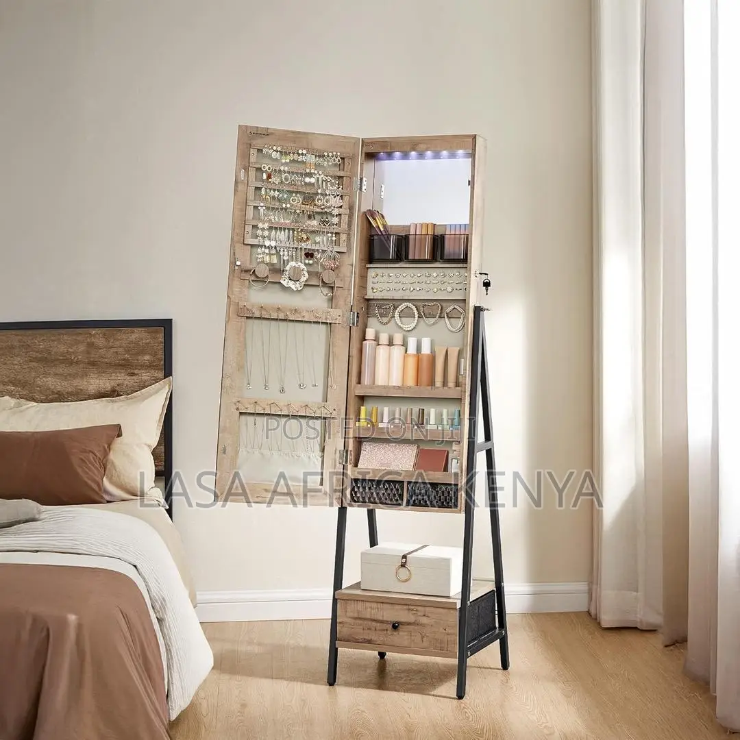 Lazava Led Full-Length Mirror Jewelry Cabinet D.
