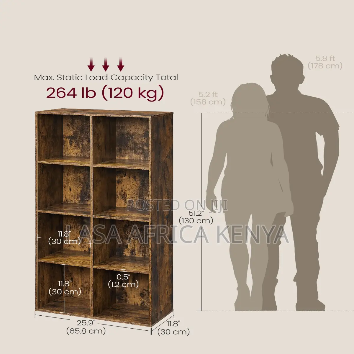 8 Cube Bookcase Storage Shelf Freestanding