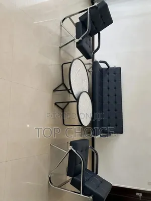 Modern Leather Office Waiting Sofa Set With Coffee Tables