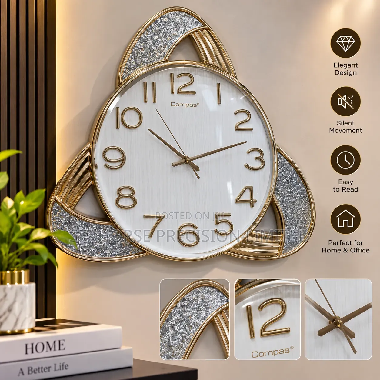 Luxury Decorative Wall Clock – Stylish Modern Design