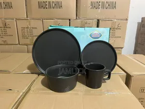 Matte Black Dinner Set – 16pcs & 24pcs - Cv