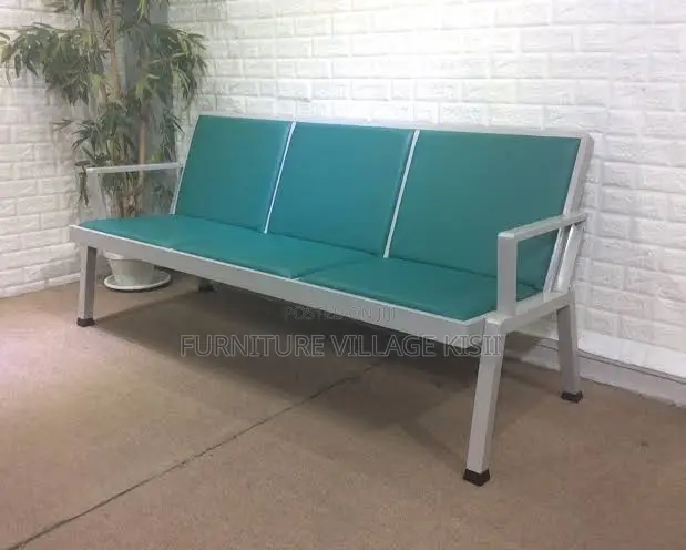 Office Bench; 3-Link Padded Reception Waiting Bench