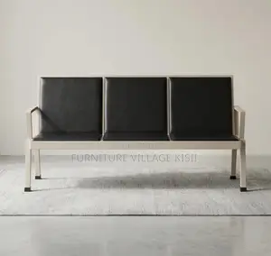 Office Bench; 3-Link Padded Reception Waiting Bench
