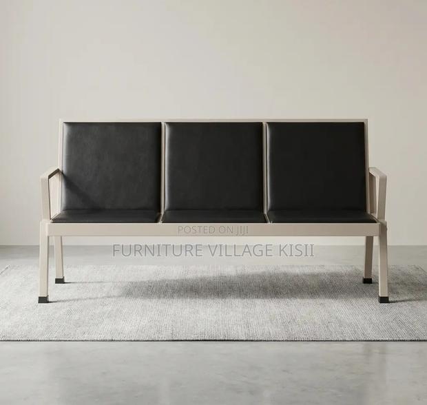 Office Bench; 3-Link Padded Reception Waiting Bench - thumbnail 4