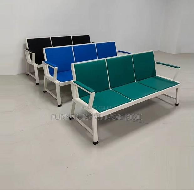 Office Bench; 3-Link Padded Reception Waiting Bench - thumbnail 9