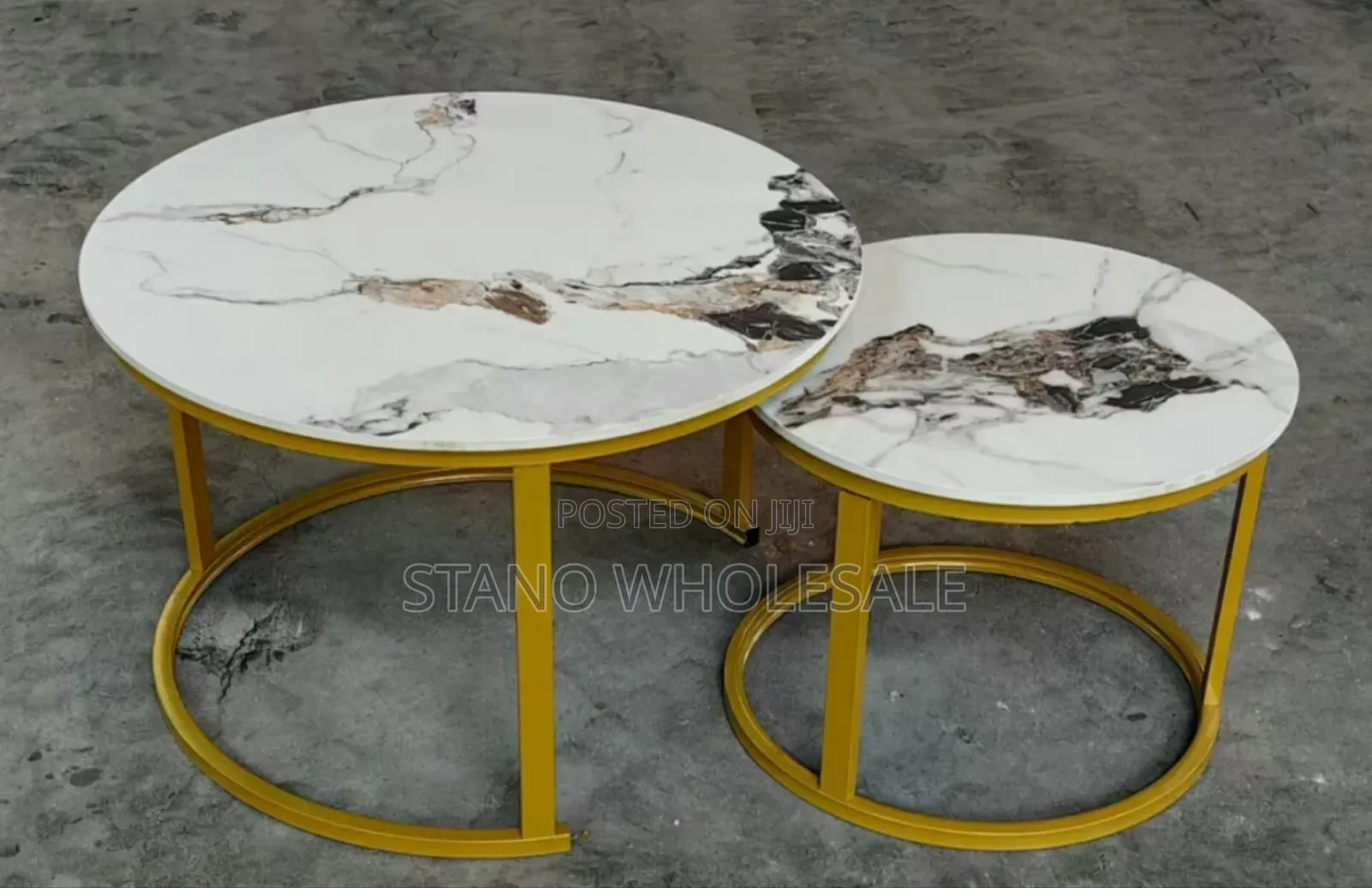 2 In1 Nesting Table Glass Effect