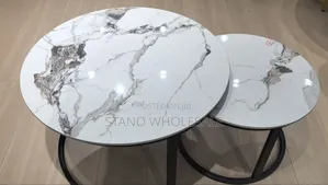 2 In1 Nesting Table Glass Effect