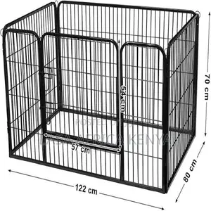 Portable Steel Foldable Pet Playpen Black Panels