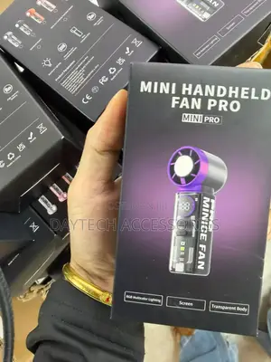 K824 Mini Handheld High Speed Turbo Portable Rechargeable Personal Fan