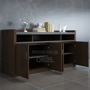 Office Credenza : 4-Door Wooden Office Filing Storage Credenza Cabinet