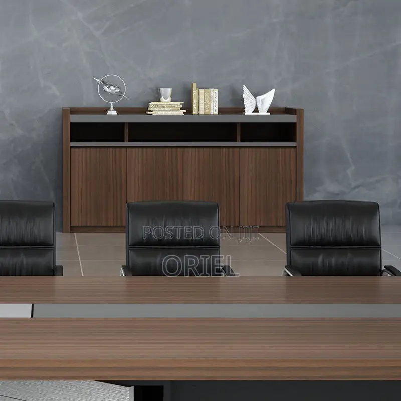 Office Credenza : 4-Door Wooden Office Filing Storage Credenza Cabinet