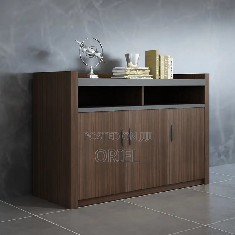 Office Credenza : 4-Door Wooden Office Filing Storage Credenza Cabinet