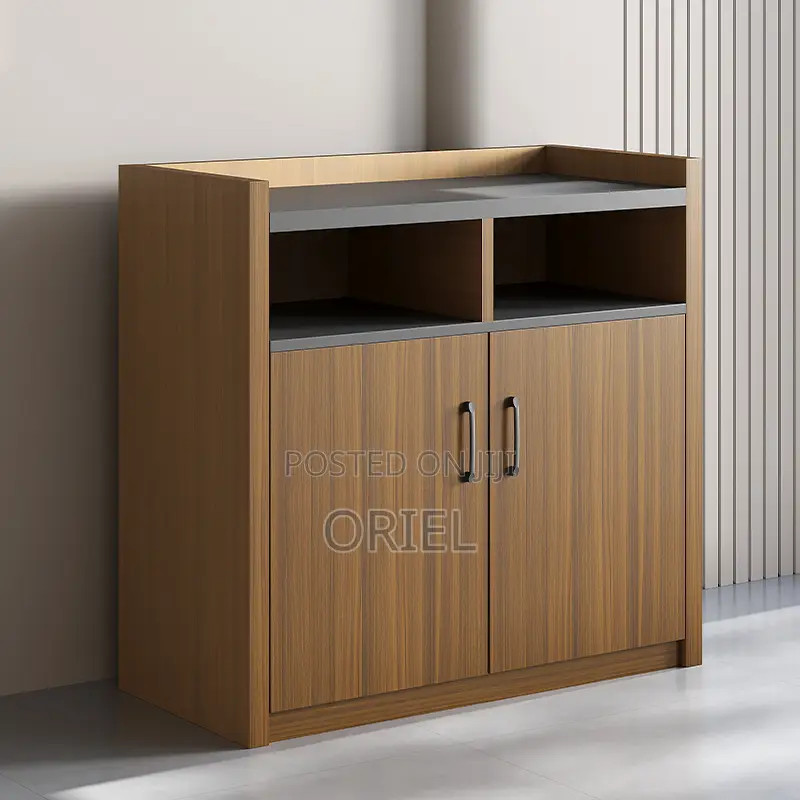 Office Credenza : 4-Door Wooden Office Filing Storage Credenza Cabinet