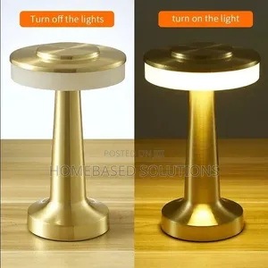 Premium Table Dumbell Lamp-Gold Colour