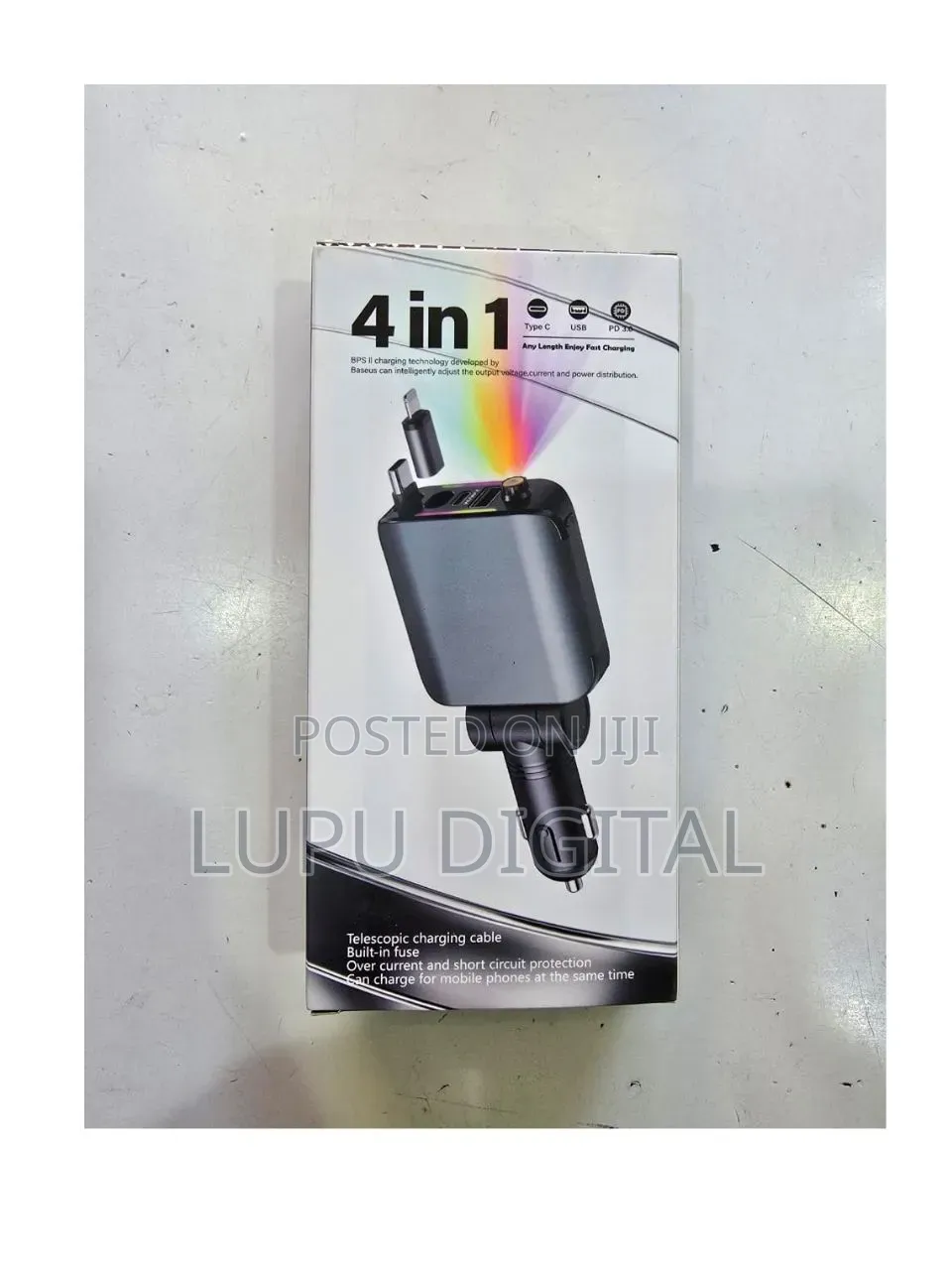 E1 4 in 1 Super Fast Phone Charger + RGB Light
