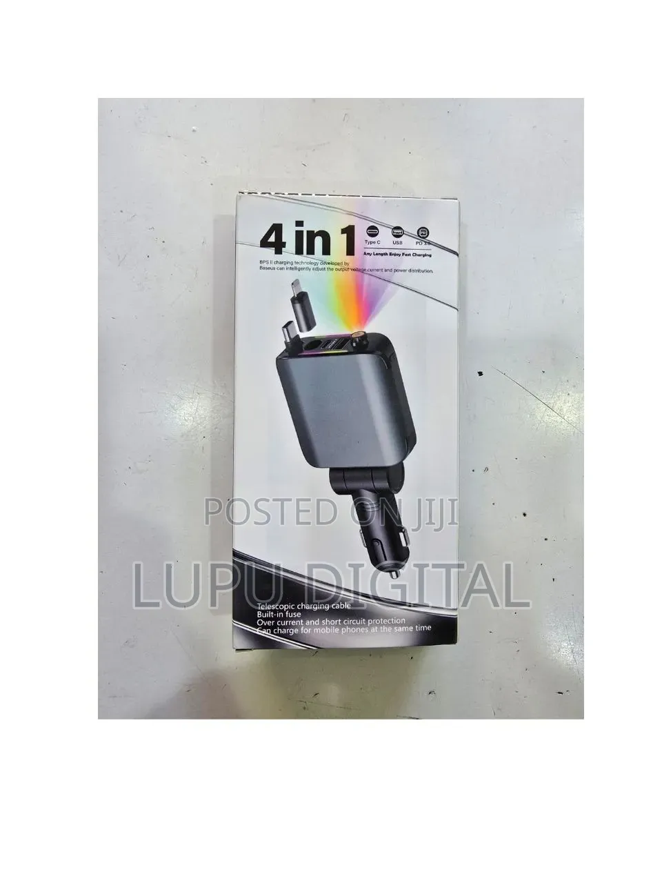 E1 4 in 1 Super Fast Phone Charger + RGB Light