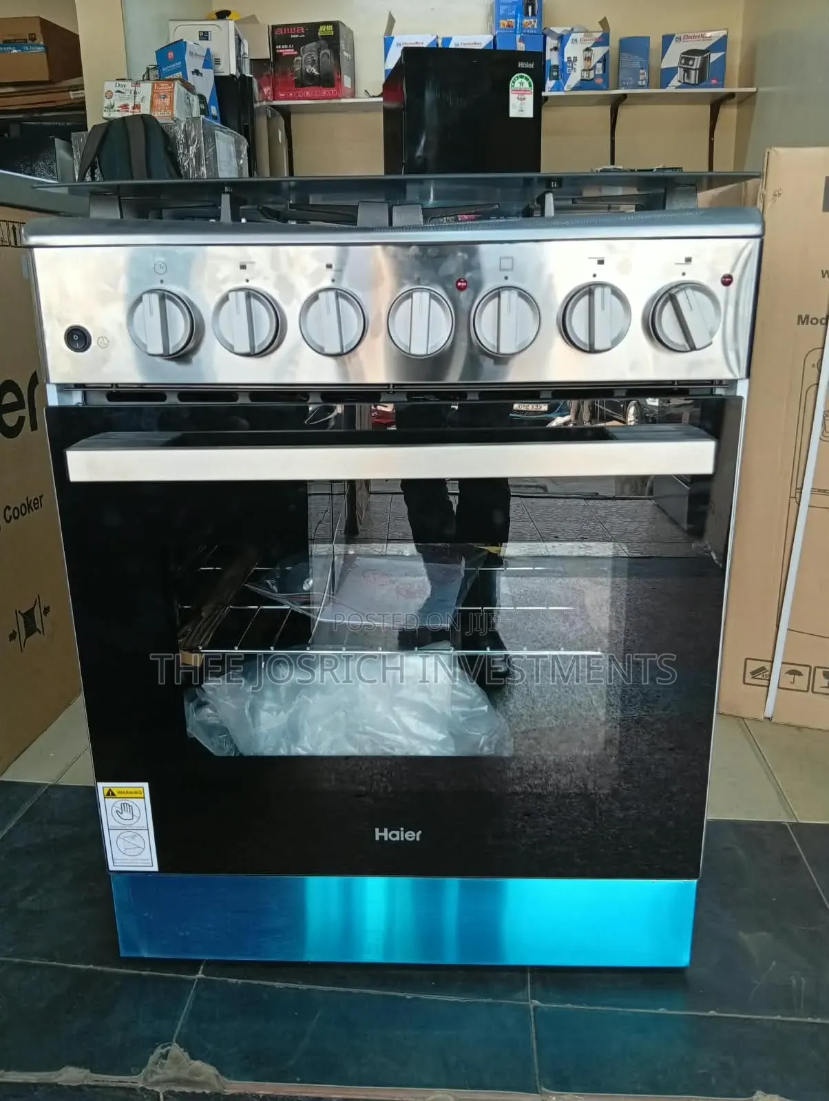 Haier 3+1 Standing Cooker Size 60 by 60 With Heavy Cast Iron Grill