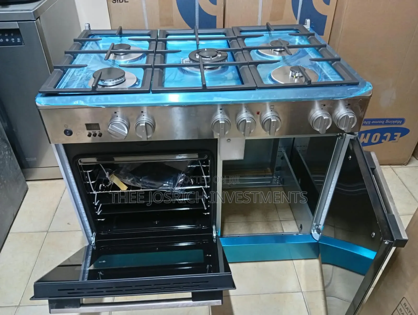 90*60 Haier 5 Burner Standing Cooker,electric Oven,wok Burner, Sensors