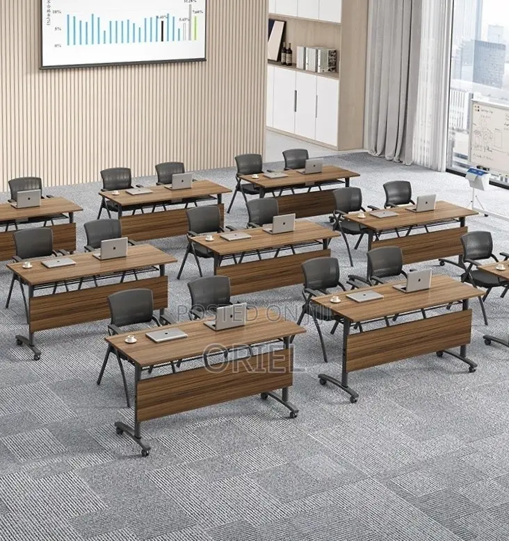 1.4M Foldable Training Table : Office Conference Seminar Table